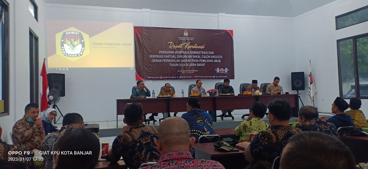 Rakor Se-KPU Provinsi Jawa Barat, terkait DPD Pemilu 2024, 07-01-2023